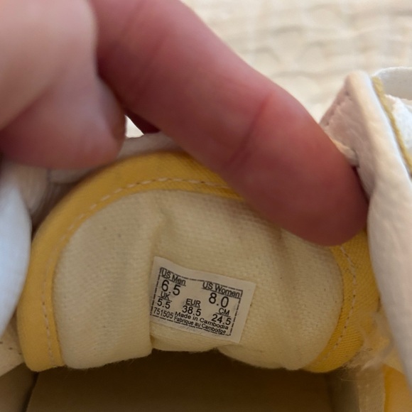 Vans Classic Yellow and White Low-Tops - Picture 6 of 6